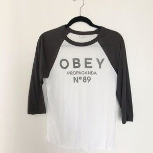 OBEY baseball tee